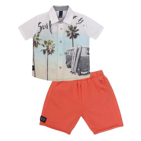 Conjunto Infantil Masculino Camisa e Bermuda Kombi - 1+1 Menor preço em Conjunto Infantil Masculino Camisa e Bermuda Kombi - 1+1
