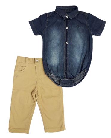 camisa jeans infantil masculino