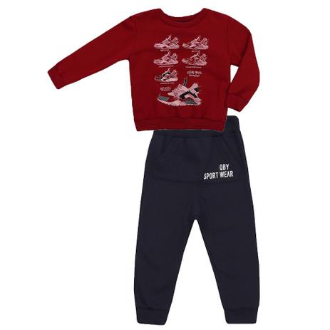 Conjunto Infantil Masculino Moletom Sport Wear - Quimby Menor preço em Conjunto Infantil Masculino Moletom Sport Wear - Quimby