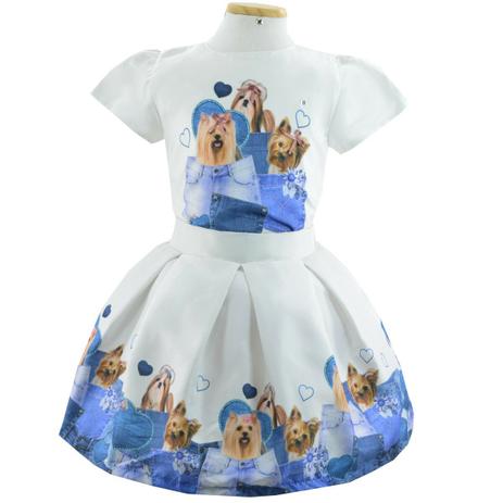 conjunto saia e blusa infantil para festa