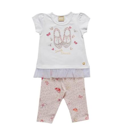 Conjunto infantil menina manga curta - Milon Menor preço em Conjunto infantil menina manga curta - Milon