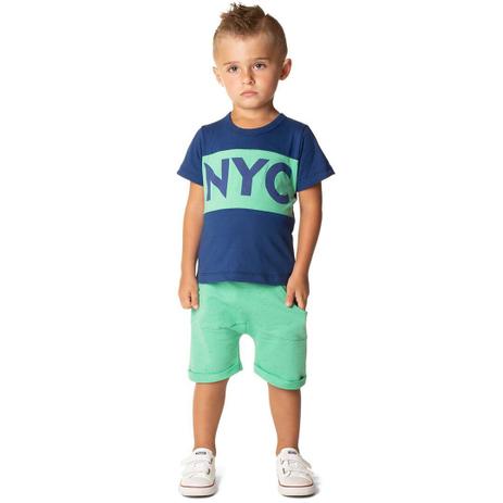 Conjunto Infantil Menino Camiseta e Bermuda Moletom Saruel - Hrradinhos - Conjunto Infantil - Magazine Luiza