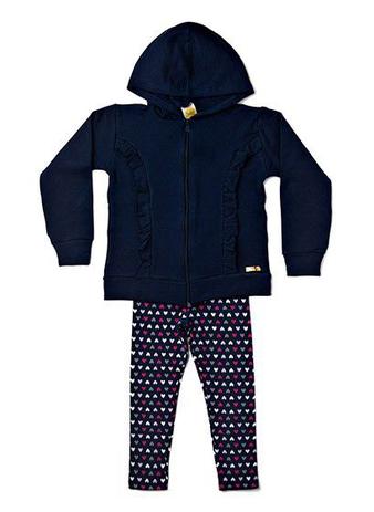 Conjunto Infantil Molecotton Azul Marinho - Jaki malhas Menor preço em Conjunto Infantil Molecotton Azul Marinho - Jaki malhas