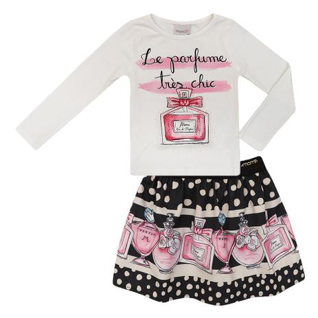 Conjunto Infantil Momi Blusa e Saia Short Perfume Menor preço em Conjunto Infantil Momi Blusa e Saia Short Perfume