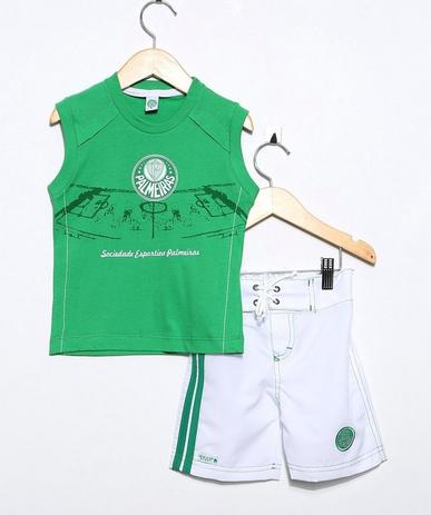 Conjunto Infantil Palmeiras Regata Board Oficial - Revedor Menor preço em Conjunto Infantil Palmeiras Regata Board Oficial - Revedor