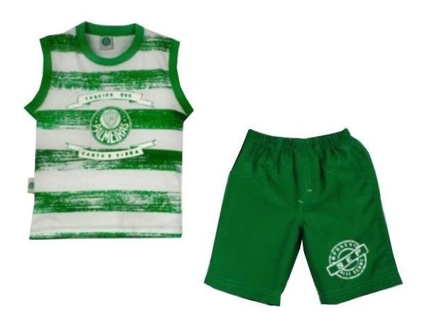 Conjunto Infantil Palmeiras Regata Oficial - Revedor Menor preço em Conjunto Infantil Palmeiras Regata Oficial - Revedor
