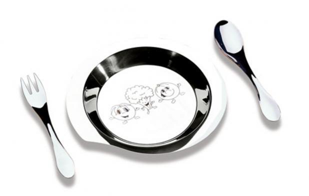Conjunto Infantil para alimentação 3 peças inox 5710 - Zanella Menor preço em Conjunto Infantil para alimentação 3 peças inox 5710 - Zanella