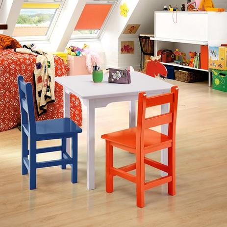 Conjunto Infantil Play 3 Peças - Azul e Laranja - Decoarte Menor preço em Conjunto Infantil Play 3 Peças - Azul e Laranja - Decoarte