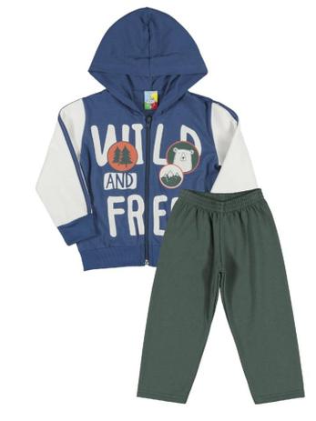 Menor preço em Conjunto Jaqueta com Capuz e Calça em Moletom Wild and Free Bee Loop
