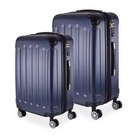 Conjunto Jogo De Malas Viagem Expansível Tsa Hinza Azul C630 Menor preço em Conjunto Jogo De Malas Viagem Expansível Tsa Hinza Azul C630
