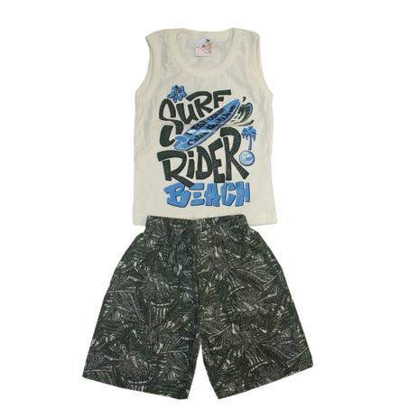 Conjunto Kids Alemara Menino Regata Machão e Shorts Sarja Surf Rider Pérola é boa?