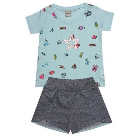 Conjunto Kids Menina Blusa E Shorts Estrela Verde - Ralakids é boa?