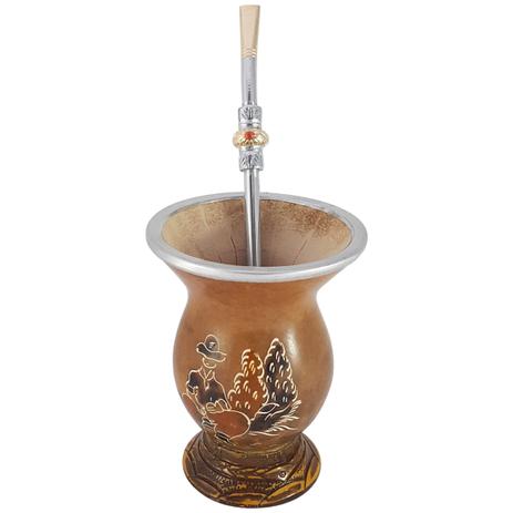 Conjunto Kit Cuia E Bomba Para Chimarrão Mate Terere Porongo Gaucho - Zanline Menor preço em Conjunto Kit Cuia E Bomba Para Chimarrão Mate Terere Porongo Gaucho - Zanline