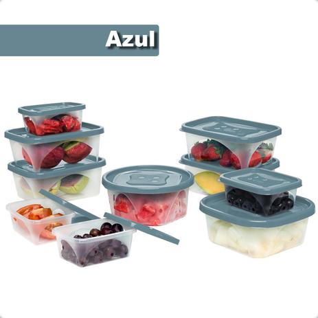 Conjunto Kit De 10 Potes Com Tampa Para Marmita E Alimentos - Jaguar Utilidades Menor preço em Conjunto Kit De 10 Potes Com Tampa Para Marmita E Alimentos - Jaguar Utilidades
