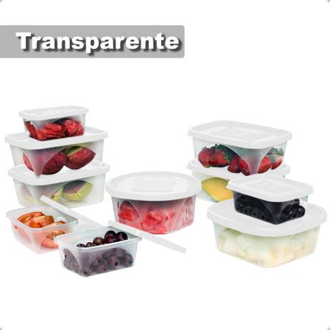 Conjunto Kit De 10 Potes Com Tampa Para Marmita E Alimentos - Jaguar Utilidades Menor preço em Conjunto Kit De 10 Potes Com Tampa Para Marmita E Alimentos - Jaguar Utilidades
