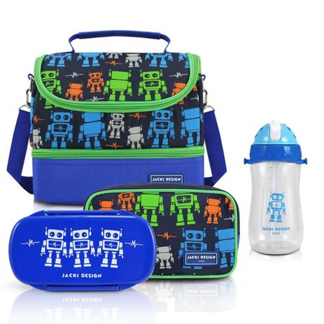 Conjunto Lancheira Térmica Sapeka 4 Peças Azul Robô Jacki Design Menor preço em Conjunto Lancheira Térmica Sapeka 4 Peças Azul Robô Jacki Design