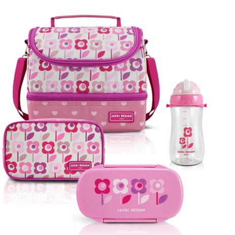 Conjunto Lancheira Térmica Sapeka 4 Peças Flor Rosa Jacki Design Menor preço em Conjunto Lancheira Térmica Sapeka 4 Peças Flor Rosa Jacki Design