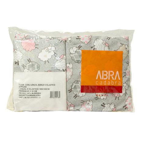 Conjunto Lençol c/Fronha para Berço Carneirinho Rosa - Abra cadabra Menor preço em Conjunto Lençol c/Fronha para Berço Carneirinho Rosa - Abra cadabra