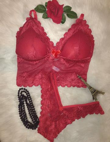 Conjunto Lingerie Croped Soutien e Calcinha M - Isis Moda - Conjunto de Lingerie - Magazine Luiza