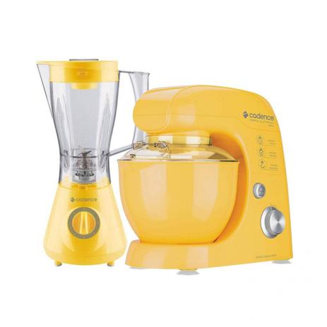 Conjunto Liquidificador e Batedeira Colors 220V Cadence Amarelo Menor preço em Conjunto Liquidificador e Batedeira Colors 220V Cadence Amarelo