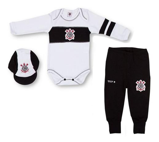 Conjunto Longo Corinthians Body com Boné Oficial - Revedor Menor preço em Conjunto Longo Corinthians Body com Boné Oficial - Revedor