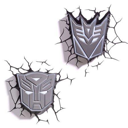 Conjunto Luminárias 3D Light FX Transformers Escudos Autobots/Decepticon Menor preço em Conjunto Luminárias 3D Light FX Transformers Escudos Autobots/Decepticon