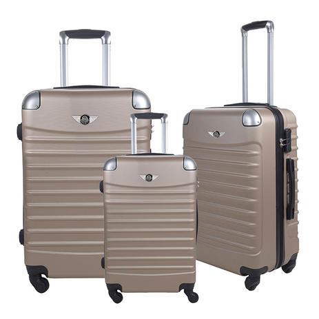 Menor preço em Conjunto Malas de Viagem ABS Kit 3 Peças Rio de Janeiro Dourada WLV182J34 Santino