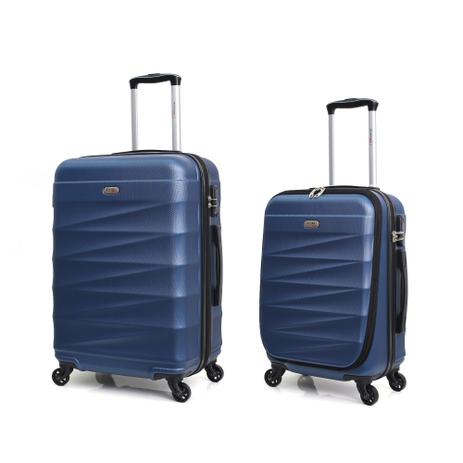 Conjunto malas de viagem berna, em abs, expansivel, 4 rodas 360 - azul - Salon line Menor preço em Conjunto malas de viagem berna, em abs, expansivel, 4 rodas 360 - azul - Salon line