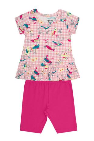 Conjunto Manga Curta Bebê Menina Rosa - Rovitex Menor preço em Conjunto Manga Curta Bebê Menina Rosa - Rovitex
