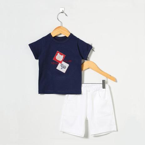 Conjunto Manga Curta Urso Tênis Club - Tieloy baby Menor preço em Conjunto Manga Curta Urso Tênis Club - Tieloy baby