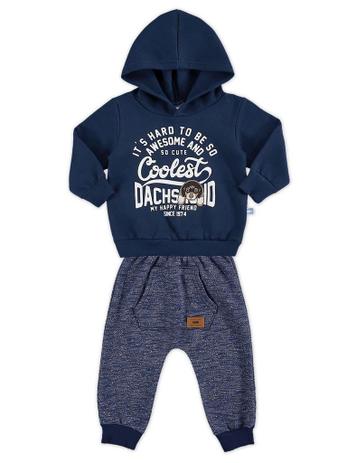 Conjunto Marlan 2 peças Coolest Casaco e Calça Saruel Moletom Azul Menor preço em Conjunto Marlan 2 peças Coolest Casaco e Calça Saruel Moletom Azul