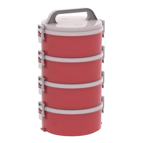 Conjunto Marmita Termoprato 4 Peças Tekcor 1.5L Vermelho Soprano Menor preço em Conjunto Marmita Termoprato 4 Peças Tekcor 1.5L Vermelho Soprano