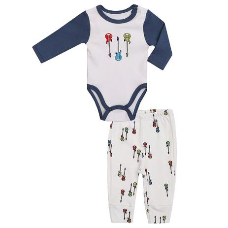Conjunto Masculino Bebê Body e Calça Guitarras - Bibe Menor preço em Conjunto Masculino Bebê Body e Calça Guitarras - Bibe