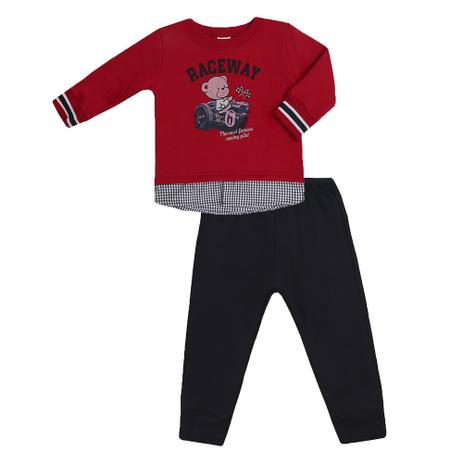 Conjunto Masculino Bebê Moletom Raceway - Pulla bulla Menor preço em Conjunto Masculino Bebê Moletom Raceway - Pulla bulla