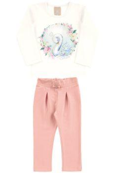 Conjunto Menina Blusa+Calça Bege Colorittá Menor preço em Conjunto Menina Blusa+Calça Bege Colorittá