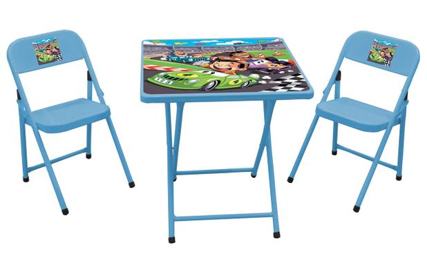 Conjunto Mesa C/ 2 Cadeiras em Aço Infantil Sapeca Carros Azul Bebê Metalmix é boa?