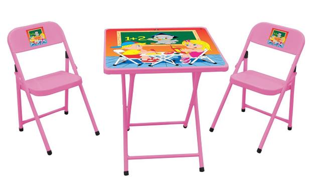 Conjunto Mesa C/ 2 Cadeiras em Aço Infantil Sapeca Escola Rosa Bebê Metalmix é ruim? Conjunto Mesa C/ 2 Cadeiras em Aço Infantil Sapeca Escola Rosa Bebê Metalmix é boa?