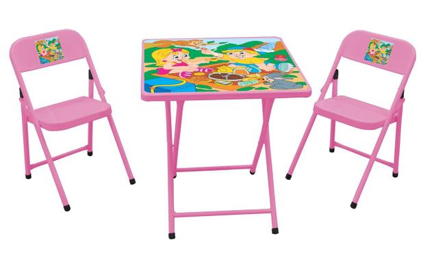 Conjunto Mesa C/ 2 Cadeiras em Aço Infantil Sapeca Pic Nic Rosa Bebê Metalmix é boa?
