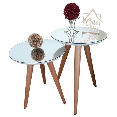 Conjunto Mesa De Canto Lateral Pé Palito Off White com Espelho 40/40 cm Diâmetro 50/60 cm Altura Casa Uai é ruim? Conjunto Mesa De Canto Lateral Pé Palito Off White com Espelho 40/40 cm Diâmetro 50/60 cm Altura Casa Uai é boa?