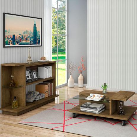 Conjunto Mesa de Centro e Aparador Sala Flora Cor Rústica - Moveis bechara é boa?