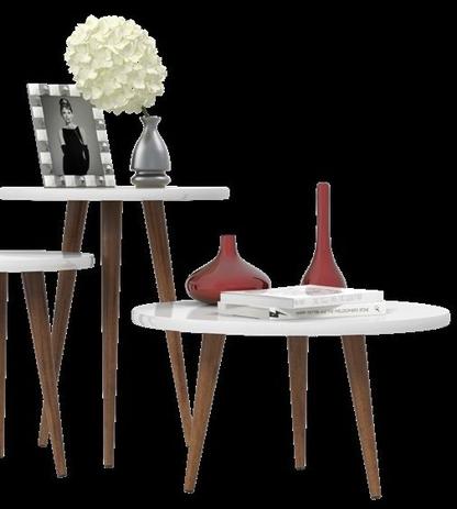 Conjunto Mesa de Centro e Lateral Legs Branco - Móveis Patrimar Menor preço em Conjunto Mesa de Centro e Lateral Legs Branco - Móveis Patrimar
