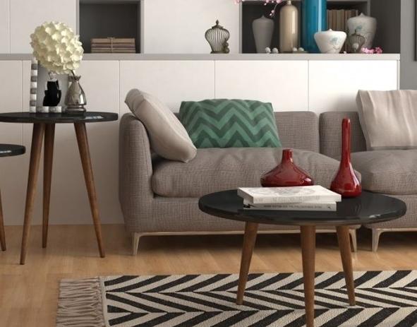 Conjunto Mesa de Centro e Lateral Legs Preto - Móveis Patrimar Menor preço em Conjunto Mesa de Centro e Lateral Legs Preto - Móveis Patrimar