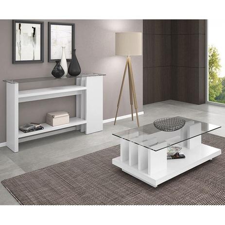 Conjunto Mesa De Centro New Iris Com Aparador New Palas Em MDF Branco Laca Dj Moveis - Dj móveis Menor preço em Conjunto Mesa De Centro New Iris Com Aparador New Palas Em MDF Branco Laca Dj Moveis - Dj móveis