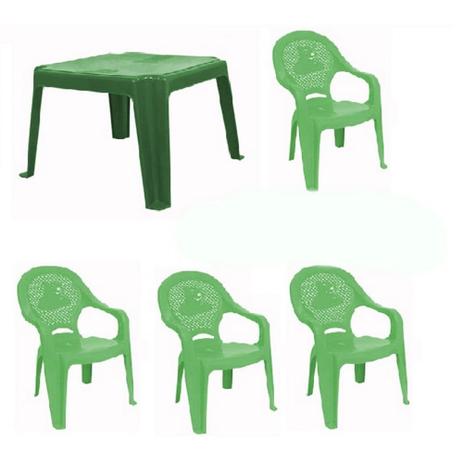 Conjunto Mesa e 4 Cadeira Poltrona Infantil Verde Antares é boa?