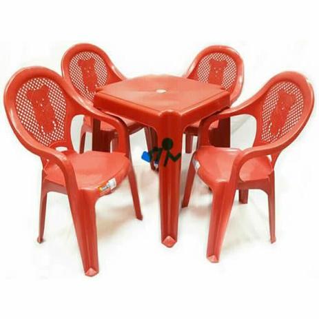 Conjunto Mesa E 4 Cadeiras Poltrona Infantil Decorada Vermelho - Antares é boa?