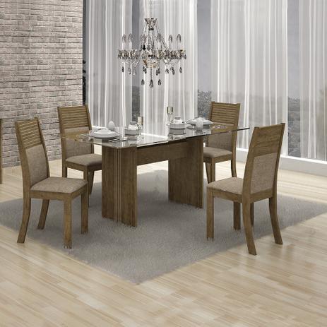 Conjunto Mesa Hawai 1,20X0,80M com 4 Cadeiras Linho Bege Ypê - Leifer - Leifer moveis Menor preço em Conjunto Mesa Hawai 1,20X0,80M com 4 Cadeiras Linho Bege Ypê - Leifer - Leifer moveis
