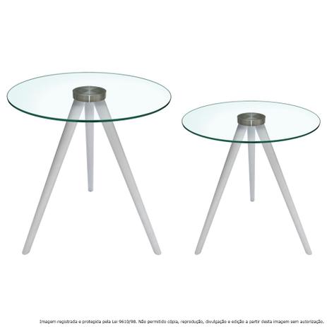Conjunto Mesa Lateral de Canto Tripé Laqueada Branca com Tampo de Vidro Incolor - Lubrano decor é boa?