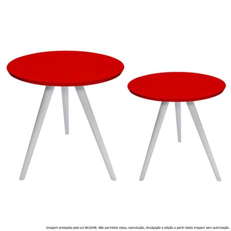 Conjunto Mesa Lateral de Canto Tripé Laqueada Branca e Vermelha - Lubrano decor é boa?