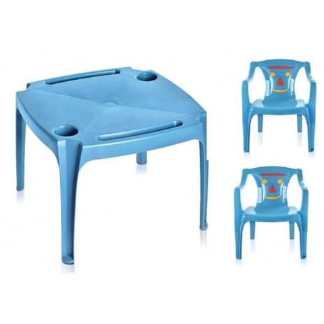Conjunto mesa mesinha infantil com 2 cadeiras poltrona meninos azul - Arqplast Menor preço em Conjunto mesa mesinha infantil com 2 cadeiras poltrona meninos azul - Arqplast
