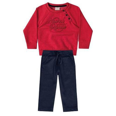 Conjunto Milon Bebe Moletom Naval Route Menor preço em Conjunto Milon Bebe Moletom Naval Route